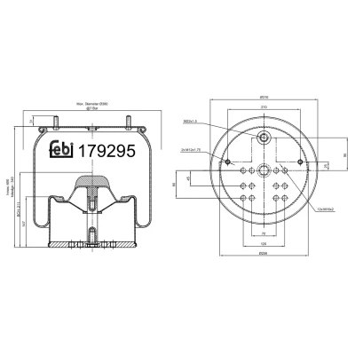 Image of 0542941311, 0542941311S, 0542941311S2 Boot, air suspension FEBI BILSTEIN 179295
