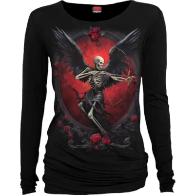 Image of Spiral Cupid&#039;s Curse Baggy Top Black XXL