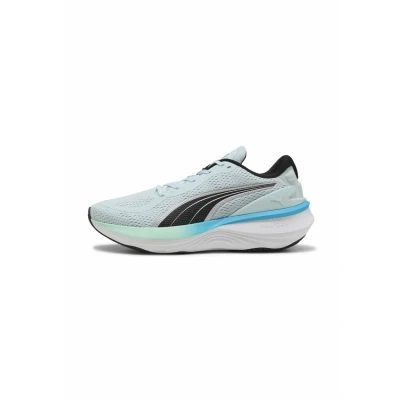 Image of PUMA Unisex SCEND PRO 2 Road Running Shoe, SEA Glass Black Silver Mint MELT Speed Blue, 9 UK