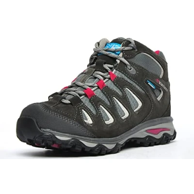 Image of Karrimor Women&#039;s Isla Mid Ladies Weathertite Black High Rise Hiking Boots, C Pink, 5 UK
