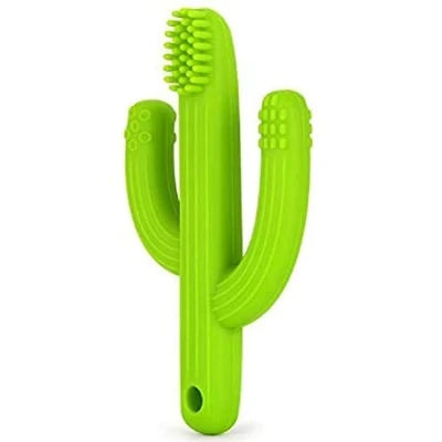 Image of Baby Teething Toothbrush Cactus Teethers for Toddlers Silicone a Colorful Babies in The Shape of Teether Toy Irreplaceable During