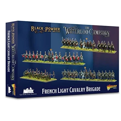 Image of Warlord Black Powder Epic Battles Waterloo: French Light Cavalry Brigade Military Table Top Wargaming Plastic Model Kit 312002002