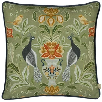 Image of Evans Lichfield Chatsworth Peacock Feather Filled Cushion
