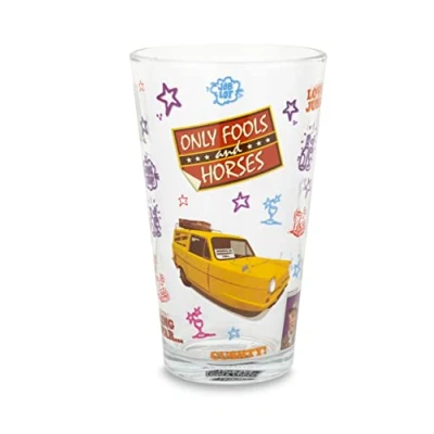 Image of Only Fools and Horses Del Boy Trotters Official Drinking High Ball Glass Tumbler, 17 ounces