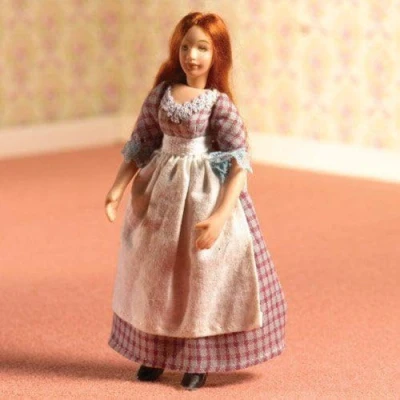 Image of Melody Jane Dolls House Victorian Serving Girl Miniature Woman Porcelain People