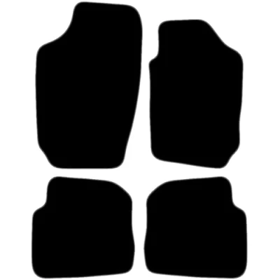Image of Carsio Carpet Car Mats For Skoda Fabia 1999 2007 Tailored Fit Floor Mat Complete Accessory Black Custom Fitted All Weather, Anti Slip Backing &amp; Grey Trim