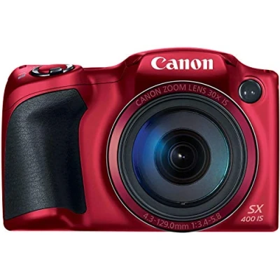 Image of Canon PowerShot SX400 Digital Camera with 30x Optical Zoom Red (Renewed)