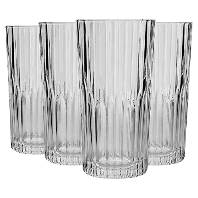 Image of Duralex Manhattan Vintage Collins Glasses 305ml Highball Cocktail Tumblers Pack of 12