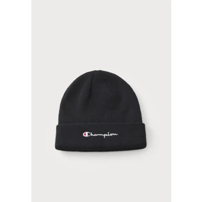 Image of Champion Unisex Kid&#039;s Junior Caps (806070) Recycled Acrylic Knitted Yarn Embroidered Script Logo Beanie, Blue (BS501), One Size