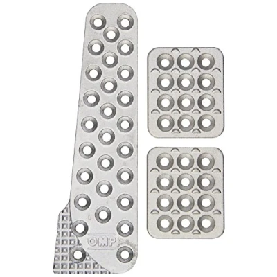 Image of OMP ompoa/1020 Pedals Sand Blasted Aluminium, Set of 3