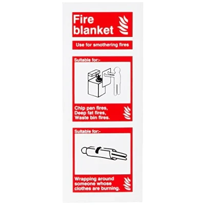 Image of Fire Blanket ID Sign 80mm x 200mm Self Adhesive