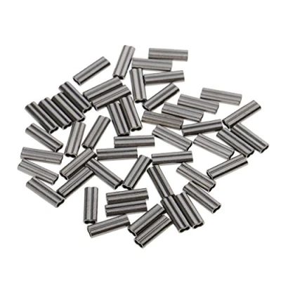 Image of Sharplace Double Barrel Sleeves, Copper, Fishing Trace Rigging Tackle Wire Rope Clips Tube Connector, 1 mm Bore