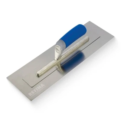 Image of REFINA SUPERFLEX 1 Plastering Trowel 16 x 5&quot; (405 125mm) Flexible 0.4mm Stainless Steel Blade for Finishing Walls &amp; Ceilings Lightweight Tools Construction