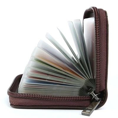 Image of Credit Card Holders Women Ladies Leather Wallets for 26 Slots RFID Protector (Special Brown)