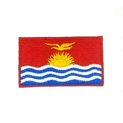 Image of Kiribati National Country Flag Iron Sew on Embroidered Patch