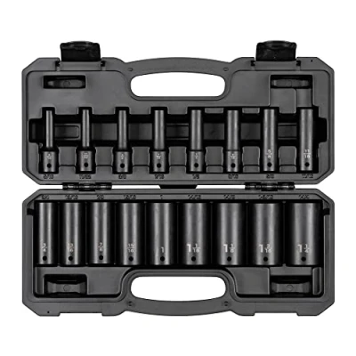 Image of TEKTON 1/2 Inch Drive Deep 12 Point Impact Socket Set, 17 Piece (5/16 1 1/4 in.) SID92337