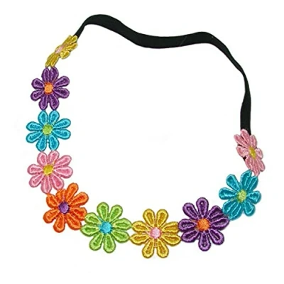 Image of Bling Online Multi Colour Daisy Chain Elasticated Headband.