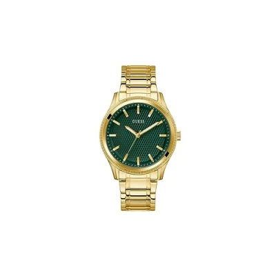 Image of Guess DEX Watch Green sunray/goldcoloured, Men&#039;s, Size: One Size, sunray/gold coloured