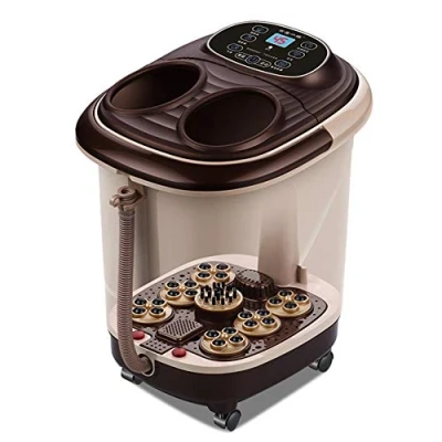 Image of Heated Foot Bath,Extra Deep Spa Massager,Remote Control Automatic Bubbles Infrared Therapeutic Electric Pedicure Tub