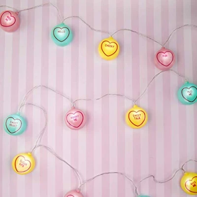 Image of Fizz Creations Love Heart String Lights, Multi Coloured