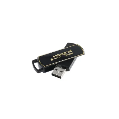 Image of Integral INFD32GB360SEC3.0 360 Secure 32 GB USB 3.0 Flash Drive with 256 Bit Encryption Software