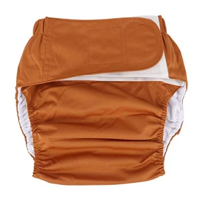 Image of Adult Pocket Nappy, Reusable Cloth Diaper Diapers Care for Elderly Incontinence Nappies Protective Underwear(Brown)