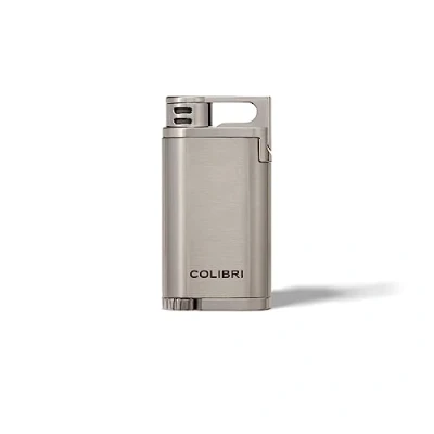 Image of Colibri Belmont Single Jet Lighter Windproof And Refillable Butane Gas Large Flame Adjuster Wheel Easy Read Fuel Window Metal Body Stylish Gift Box Safely Shipped Without