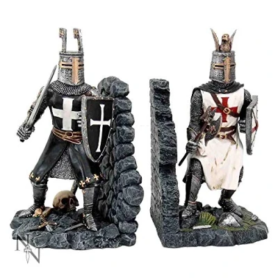 Image of Nemesis Now The Duel Bookends 24cm Grey