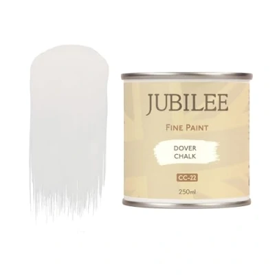 Image of Guild Lane Jubilee Fine Paint Dover Chalk Furniture, Metal, Fabric, Glass &amp; More Indoor Outdoors Water Based Acrylic 250ml