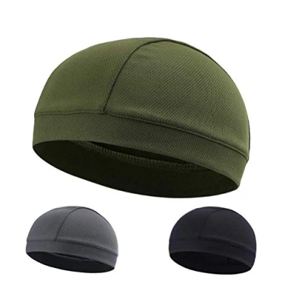 Image of Skull Cap Quick Dry Sports Sweat Beanie High Elasticity Cycling Caps Headband Sweatband for Man Woman 1Pcs (Green)