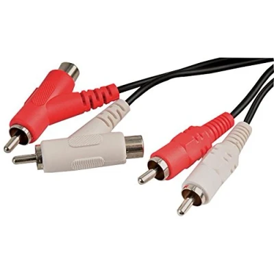 Image of PRO SIGNAL PSG00466 2x Phono (RCA) Male to (Stackable) Lead, 1m Black