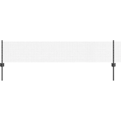 Image of vidaXL Welded Wire Fence with 22 U Posts Grey 0.4x50 m Steel