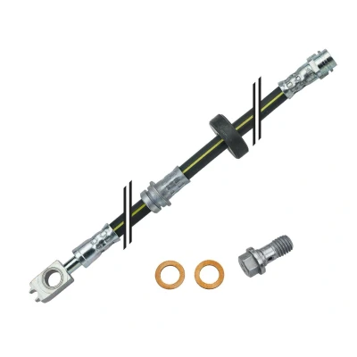 Image of 8Z0611707, 8Z0611707C Brake Hose MEYLE 100 525 0039 Front Axle 505mm M10x1mm AUDI: A2
