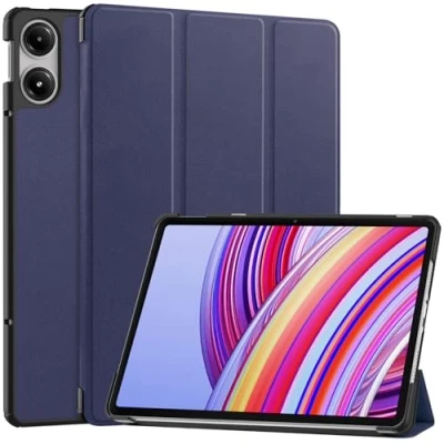 Image of Case for Xiaomi Redmi Pad Pro 12.1 Inch 2024 Tablet Slim Tri fold Stand Soft Back Shell Cover With Auto Wake/Sleep (Blue)