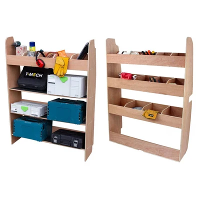 Image of MonsterShop Ford Transit Custom Divider Racking &amp; Toolbox Van