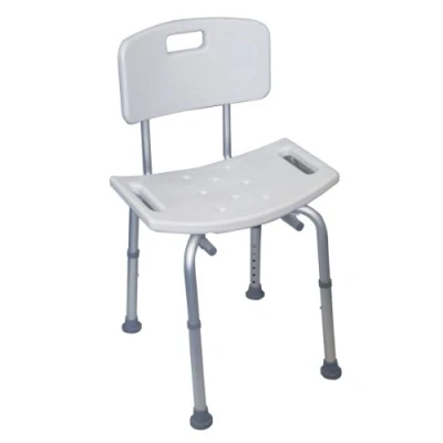 Image of Aidapt Height Adjustable Shower and Bath Stool with Back, Anti Slip Feet, Easy Clean Surface Hand Grip to Aid Stability. For Users Who are Elderly, Disabled, Pregnant or Unsteady on their Feet