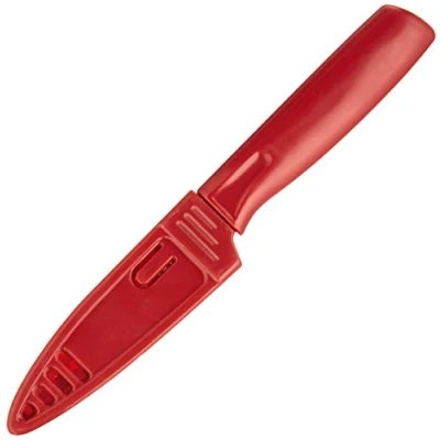 Image of Mercer Culinary M33912B Red Non Stick Sheath Paring Knife
