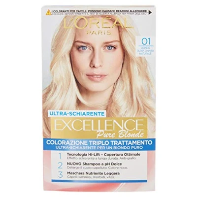 Image of Treatment Hair Color Excellence Creams N 01 Ultra Light Natural Blonde