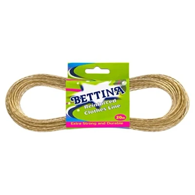 Image of 20M Extra Strong Steel Core Washing Line Plastic Coated Indoor/Outdoor use &amp; 24pc Everyday Rust Free Pegs (Washing 20m)