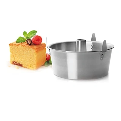 Image of IBILI 787800 Angel Food Cake Pan, Silver