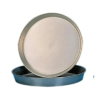 Image of Black Iron Pizza Pan 7In Non Stick Baking Round Oven Tray Commercial Heavy Duty