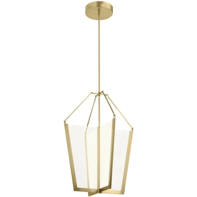Image of Kichler Calters Integrated LED Pendant Ceiling Light Champagne Gold, 3000K