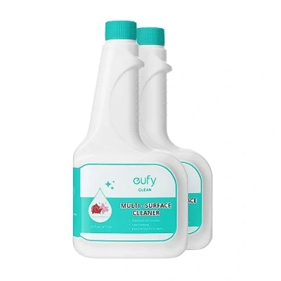 Image of eufy RoboVac Hard Floor Cleaning Solution (2 Bottles), Compatible with X10 Pro Omni, C20 X9 Pro, X8 Series, L60 Hybrid 16 fl oz / 473 ml, Cleaner
