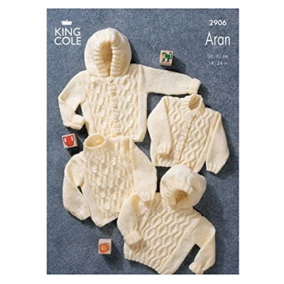 Image of King Cole 2906 Knitting Pattern Sweaters &amp; Jackets in Bounty Aran