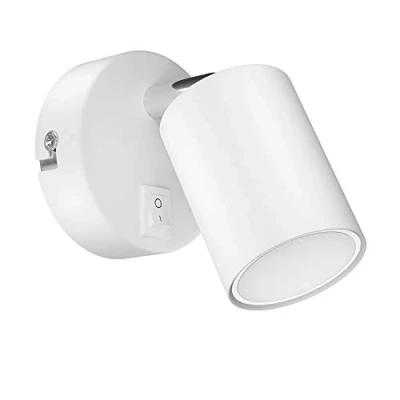 Image of ledscom.de Wall spot WAIKA with Switch White matt + GU10 LED lamp Warm 3 Step dimming: max. 500lm Each