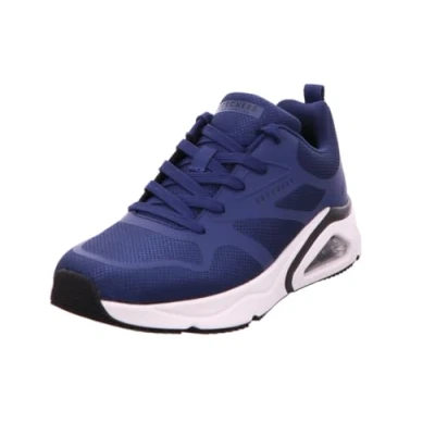 Image of Skechers Men&#039;s Corliss Dorset Sneaker, Navy Knit/Synthetic, 8 UK