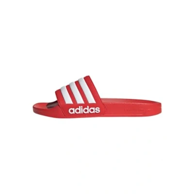 Image of adidas Unisex Adilette Shower Slides, Vivid Red/Ftwr White/Vivid Red, 7