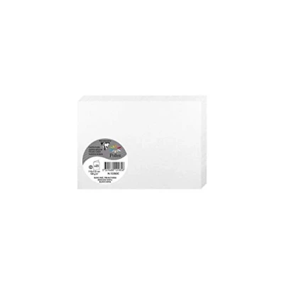 Image of Clairefontaine Ref 12585C Pollen Iridescent Folded Card (Pack of 25 Sheets) 110 x 155mm Sized, 210gsm Grained Card, Acid Free, Inkjet &amp; Laser Printer Compatible White
