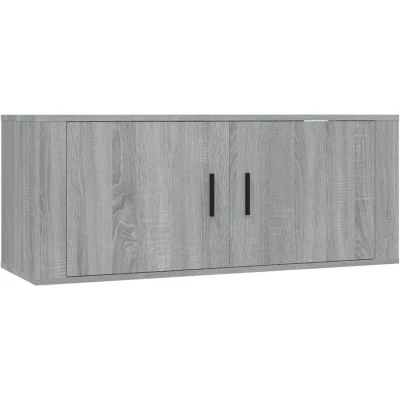 Image of vidaXL Wall Mounted TV Cabinet Grey Sonoma 100x34.5x40 cm