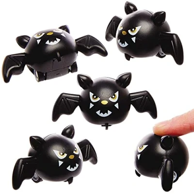 Image of Baker Ross FX451 Bat Pull Back Racers Pack of 5, Party Bag Fillers for Kids Halloween Parties, Toy and Favour
